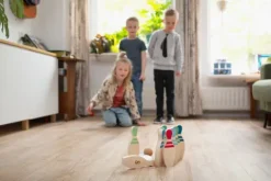 Drewniane kręgle gra cyferki BS Toys