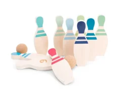 Drewniane kręgle gra cyferki BS Toys