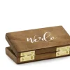 Drewniane pudełko na obrączki Mr & Mrs 10 x 5,5 cm