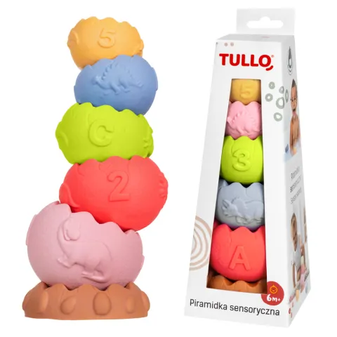Edukacyjna piramidka sensoryczna , bez dziurki Tullo