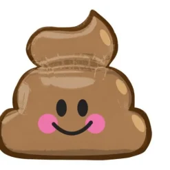 Emoticon Poop kupa balon foliowy 63 x 60 cm
