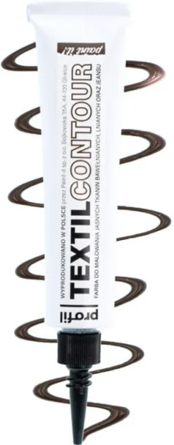 Farba do tkanin jasnych 25ml BRĄZOWA z aplikatorem PROFIL