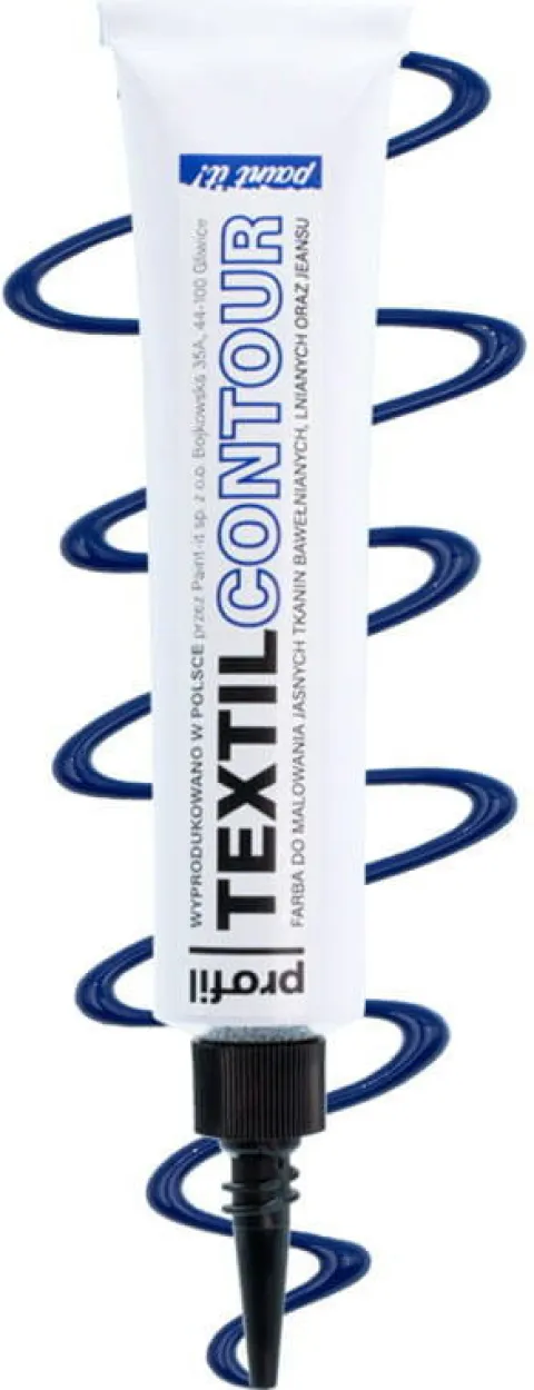 Farba do tkanin jasnych 25ml GRANATOWA z aplikatorem PROFIL