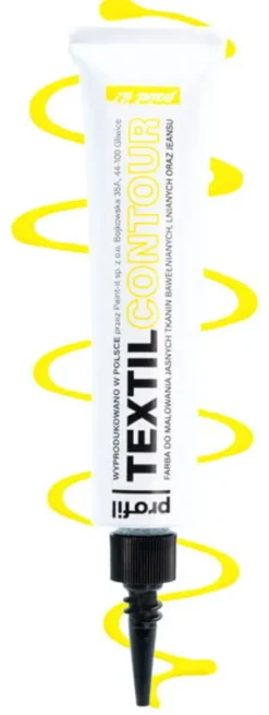 Farba do tkanin jasnych 25ml ŻÓŁTA z aplikatorem PROFIL