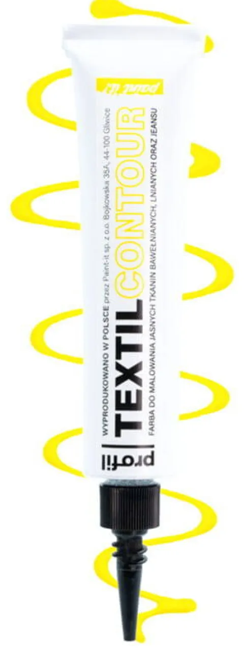 Farba do tkanin jasnych 25ml ŻÓŁTA z aplikatorem PROFIL