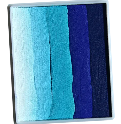 Farba do twarzy Rainbow Cake 50 g Dark Blue/ Marine Blue/ Sea Green/ Light Blue/ White PartyXplosion