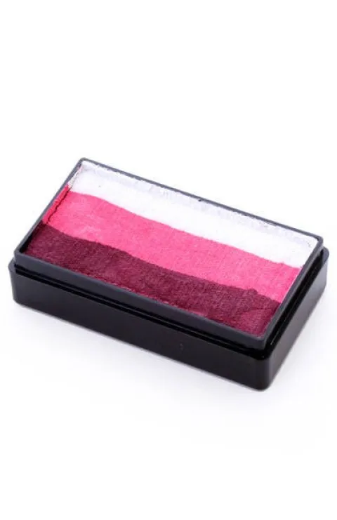 Farba do twarzy Split Cake 28g BORDEAUX RED/ PINK/ WHITE PartyXplosion