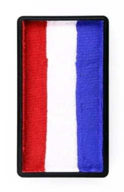 Farba do twarzy Split Cake 28g RED/ WHITE/ BLUE PartyXplosion