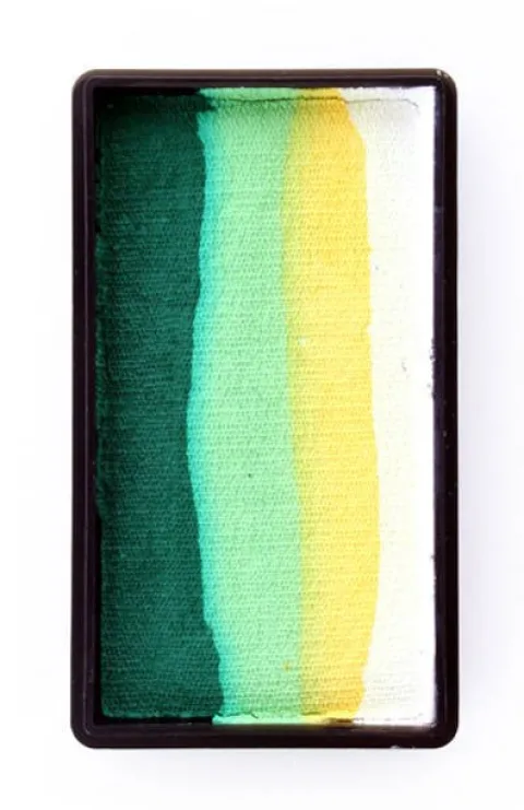 Farba do twarzy Split Cake 28g WHITE/ YELLOW/ LIME/ D. GREEN PartyXplosion