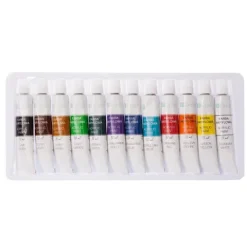 Farby Akrylowe w tubkach zestaw 12 kolorów x 12ml