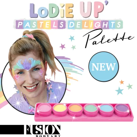 Farby do twarzy Paleta FUSION Body Art Lodie Up Pastels Delights