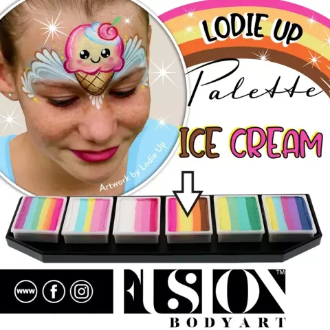 Farby do twarzy Split Cake FUSION Lodie up Cute Pastel Rainbow