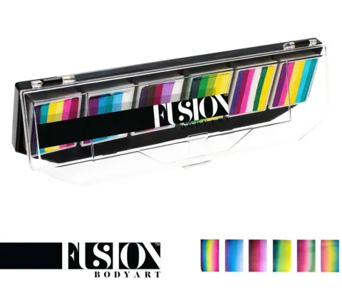 Farby do twarzy Split Cake Paleta FUSION Body Art Leanne's Pretty Rainbow