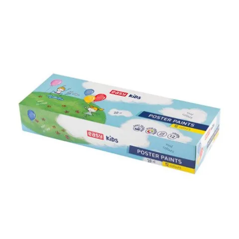 Farby plakatowe 12 kolorów Easy 12x20ml
