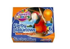 Farby Plakatowe 6 kolorów OTOCKI 6x20 ml Fluorescencyjne UV