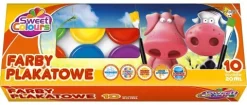 Farby Plakatowe 10 kolorów OTOCKI 10x20 ml Szkolne