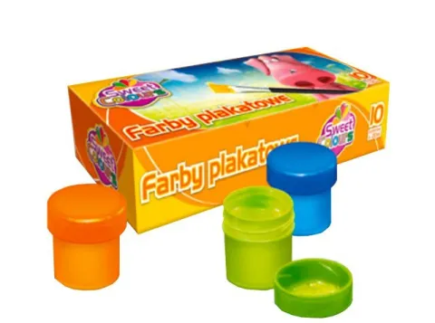 Farby Plakatowe 10 kolorów OTOCKI 10x20 ml Szkolne