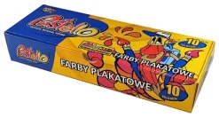 Farby Plakatowe 10 kolorów 10x20 ml Szkolne Pastello
