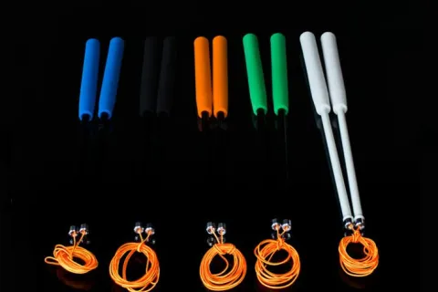 Fiber kije do diabolo 35 cm kolor POMARAŃCZOWY Henry`s