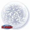 Filigranowy wzór kula transparentny Bubble Deco balon Qualatex 24"