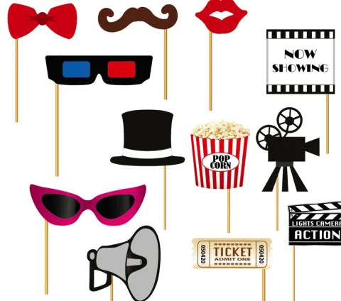 Foto rekwizyty Film Kino 12 szt