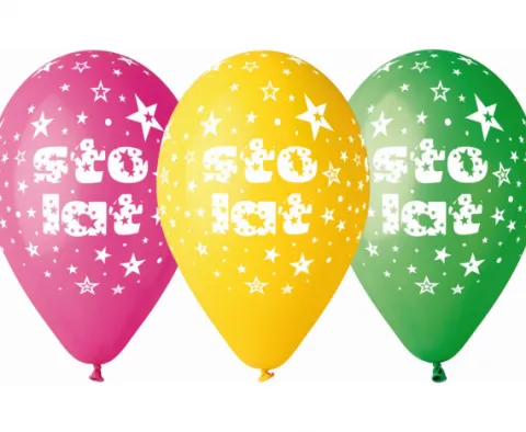 Gemar 13 cali 5 szt STO LAT balony