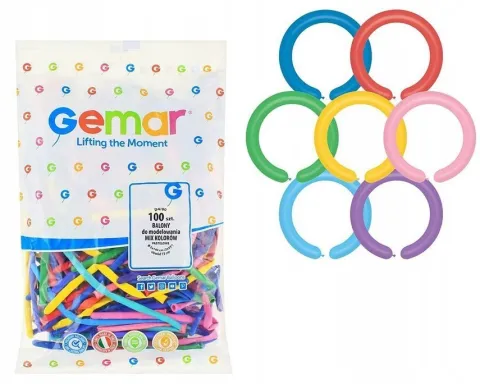 Gemar MIX 100szt Q260 balony do modelowania