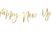 Girlanda baner na Sylwestra Happy New Year ZŁOTY 66 cm