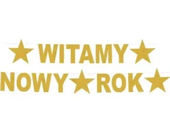 Girlanda brokatowa Witamy Nowy Rok na Sylwestra