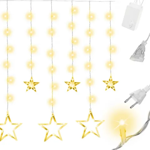 Girlanda KURTYNA Świąteczna LED gwiazdki 3 m
