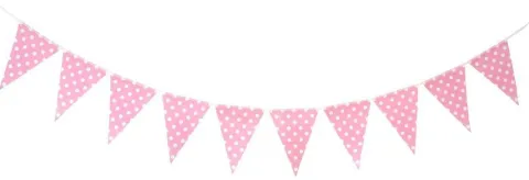 Girlanda papierowa flagi w kropki 220 cm