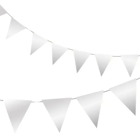 Girlanda papierowa flagi Glamour złota lub srebrna 300 cm