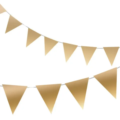 Girlanda papierowa flagi Glamour złota lub srebrna 300 cm