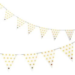 Girlanda papierowa flagi Glamour złota lub srebrna 300 cm