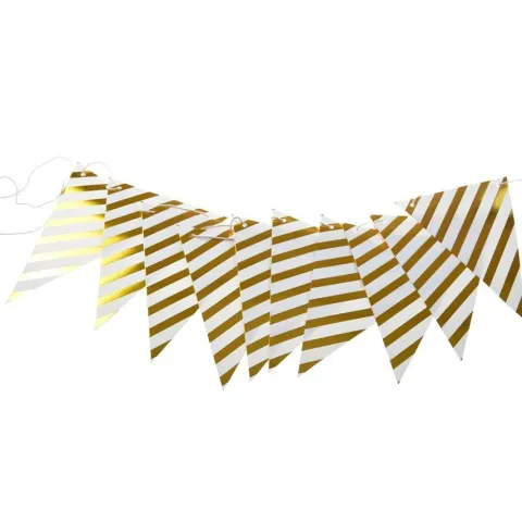 Girlanda papierowa flagi Glamour złota lub srebrna 300 cm