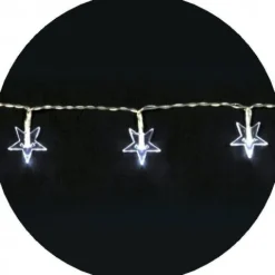 Girlanda Świąteczna gwiazdki LED kurtyna 10 szt. 1,5m