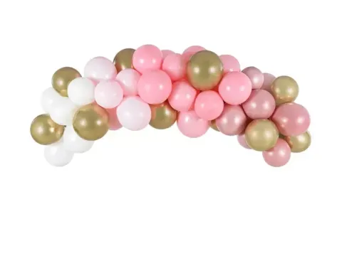Girlanda balonowa RÓŻOWA 200 cm ZESTAW