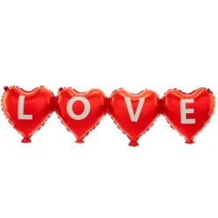 Girlanda Balonowa serca czerwone LOVE Walentynki 101x27cm