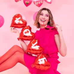Girlanda Balonowa serca czerwone LOVE Walentynki 101x27cm