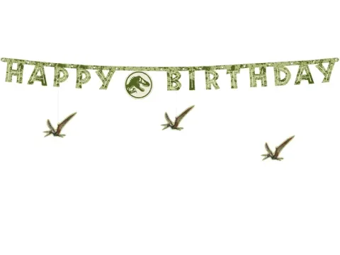 Girlanda Baner Happy Birthday Jurassic World 45x165 cm