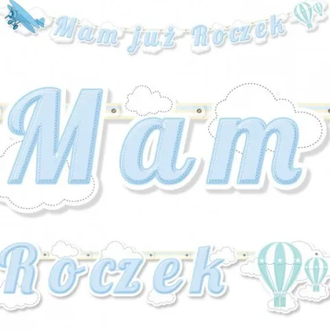 Girlanda baner MAM JUŻ ROCZEK 183 cm