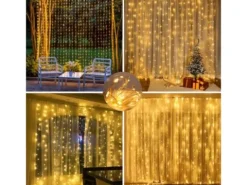Girlanda lampki Świąteczne kurtyna 300 LED 3x3m