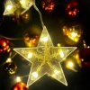 Girlanda lampki Świąteczne kurtyna śnieżynki 135 led biały ciepły 2,5 m