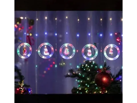 Girlanda lampki Świąteczne kurtyna 95 led multikolor 3 m