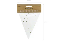 Girlanda papierowa flagi złoto różowe 210 cm
