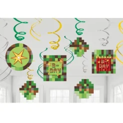 Girlanda świderki papierowe Minecraft TNT 12 szt.