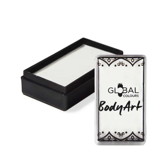 Global Colours farba do twarzy i ciała prostokątna 20g White