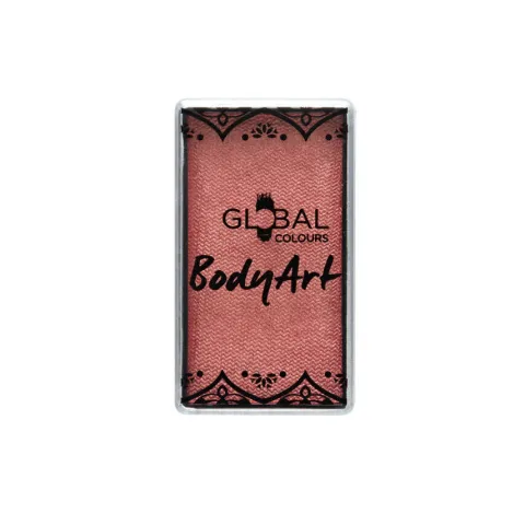 Global Colours farba do twarzy i ciała prostokątna 20g Metallic Rose Gold