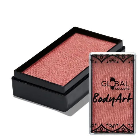 Global Colours farba do twarzy i ciała prostokątna 20g Metallic Rose Gold