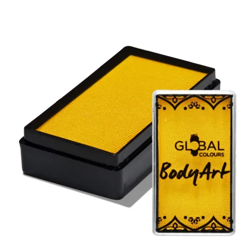 Global Colours farba do twarzy i ciała prostokątna 20g Yellow